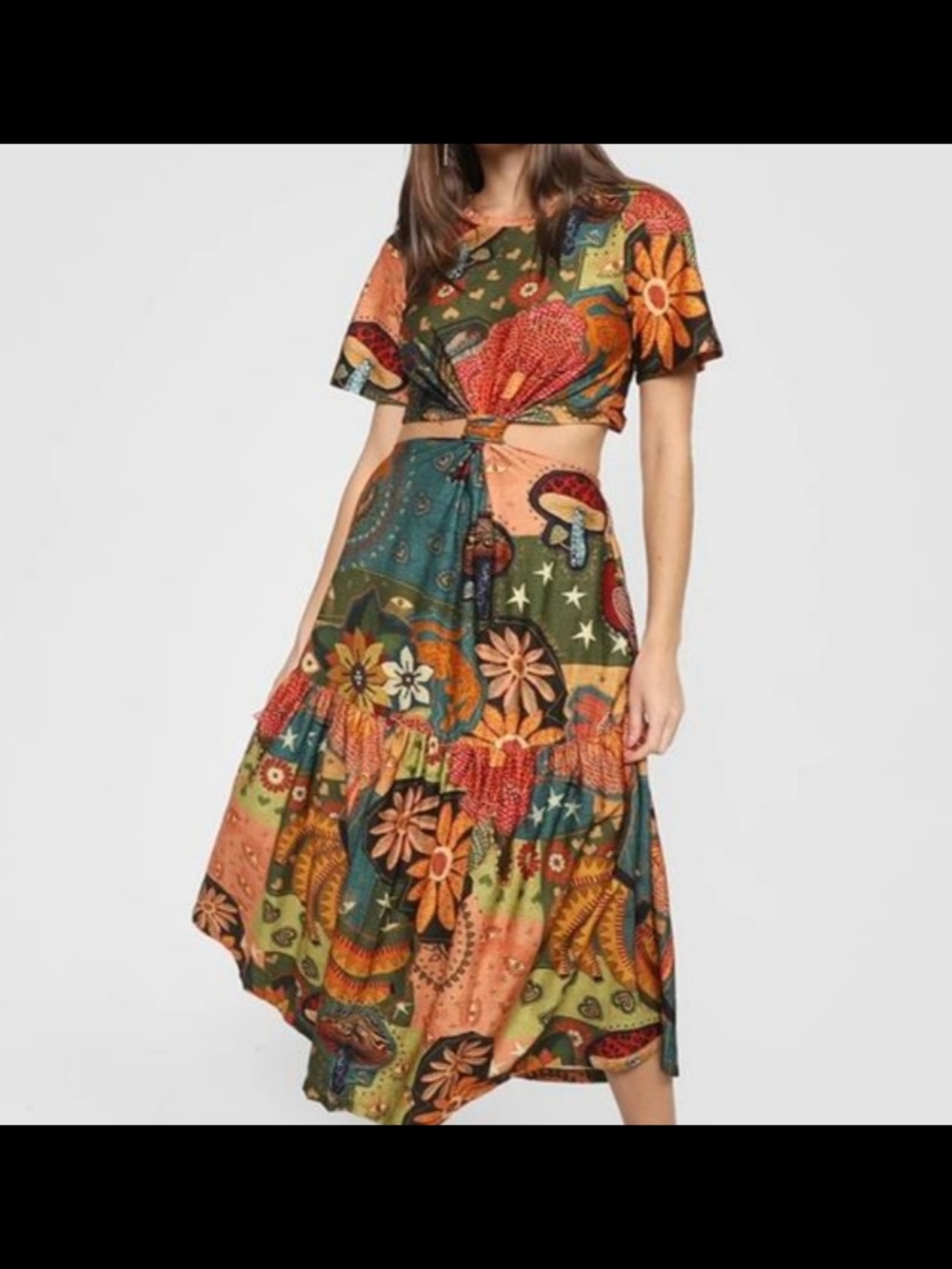Farm Rio Patch Cropped Dress